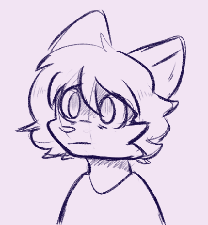 Meddy trying to muster the willpower to, I don't know. cat